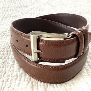 FLORSHEIM Belt Genuine Leather Mens SIze 36 Brown Pebbled Grain 1.25 Inch